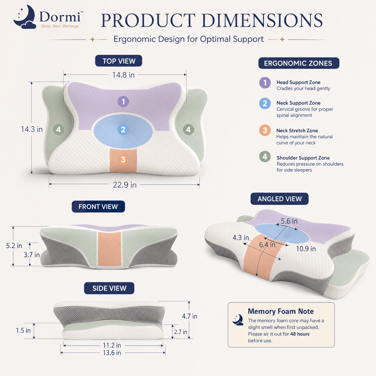 Dormi Adjustable Cervical Pillow
