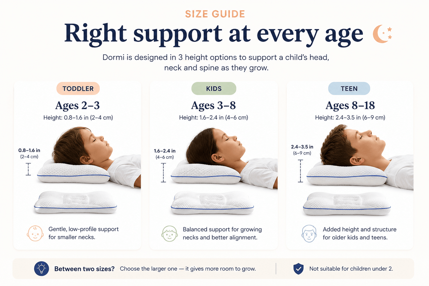 Dormi Ergonomic Kids' Pillow